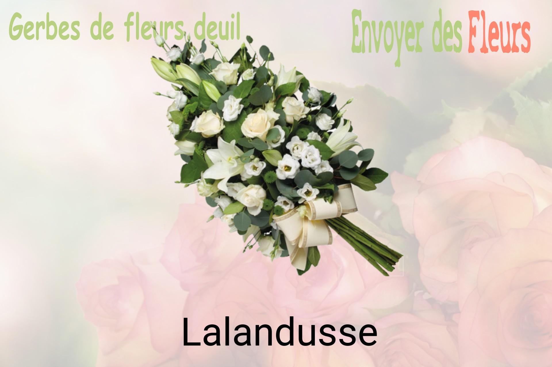 Gerbe de fleurs de deuil livrée à Lalandusse